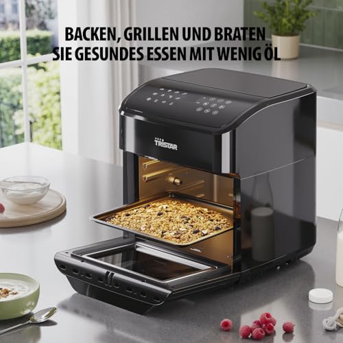 Tristar Mini Backofen & Heißluftfritteuse, 2-in-1-Airfryer, BPA-frei, 12 L, 12 Programme, Sichtfenster, 1800 W, FR-9065 – Bild 5