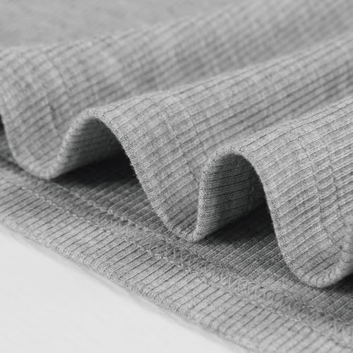 Artfish Women's Square Neck Long Sleeve Ribbed Slim Fitted Casual Basic Crop Top4