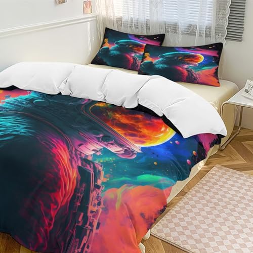 Parure de lit astronaute microfibre hypoallergénique 3 pièces - 5