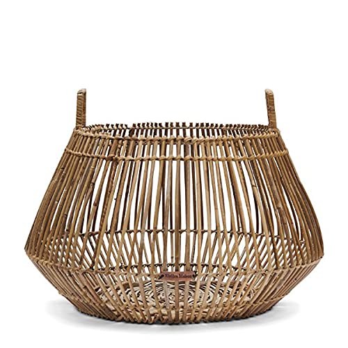 Riviera Maison - Panier de rangement Byron Bay Basket - Rotin - Marron - Hauteur 32 cm - M Cover