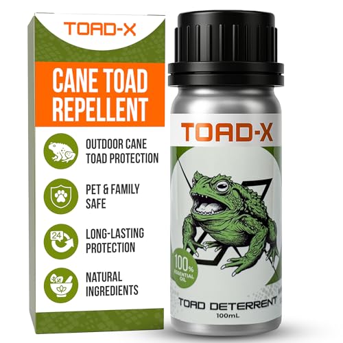 Cane Toad Repellent Oil for Outdoor Yard & Garden - Natural Ingredients Plant-Based Formula Resealable Bottle 100ml