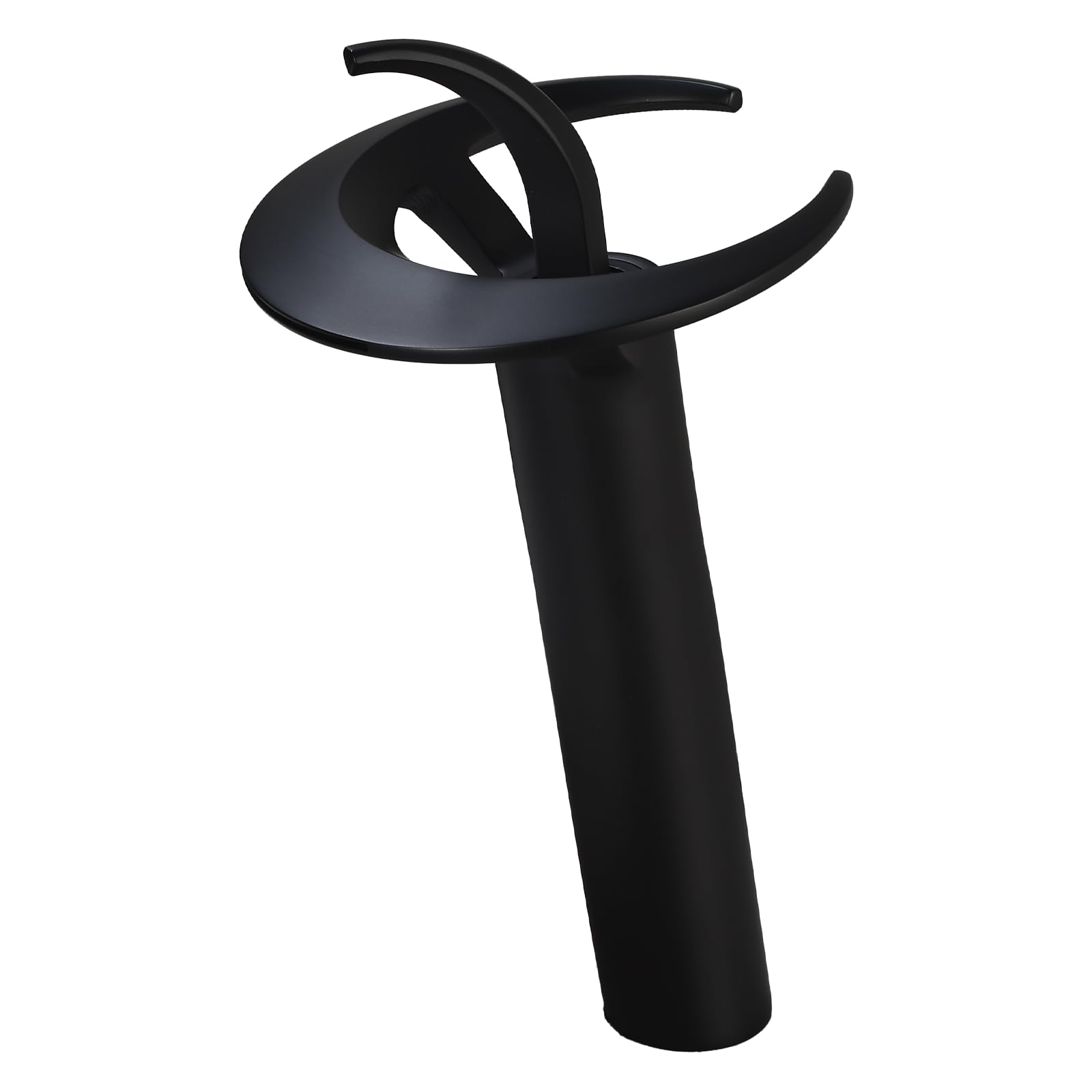 DennieNova Tall Waterfall Bathroom Taps, High Basin Tap Single Handle Vessel Sink Faucet, Modern Bathroom Sink Tap (Matte Black)