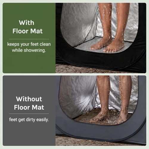 Image of WolfWise PRO Pop Up Shower Tent with Silver Coated, Floor and Rain Fly