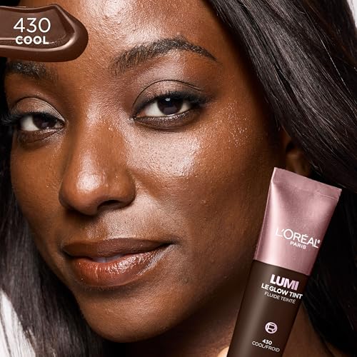 L'Oreal Paris Lumi Le Glow Skin Tint, Lightweight Water-Based Tinted Serum with Foundation-Like Coverage, Glow Illuminator, Cool 430, 0.85 Fl Oz - image 4