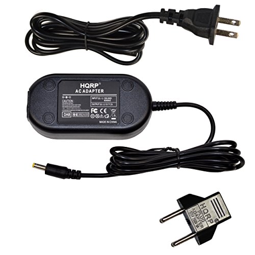 HQRP AC Adapter/Power Supply Compatible with Panasonic HDC-TM90 HDC-TM90P HDC-TM90PC Camcorder with USA Cord & Euro Plug Adapter