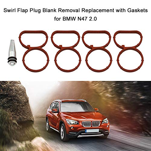 Sangmei Redemoinho Flap Flaps Plug Blank Remoção Substituição com juntas compatíveis com BMW N47 2.0