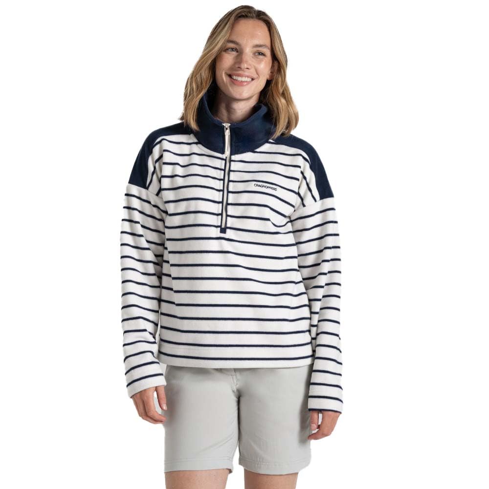 Craghoppers Womens Lily Half Zip Fleece Pullover Sweater, Blue Navy, 16 UK