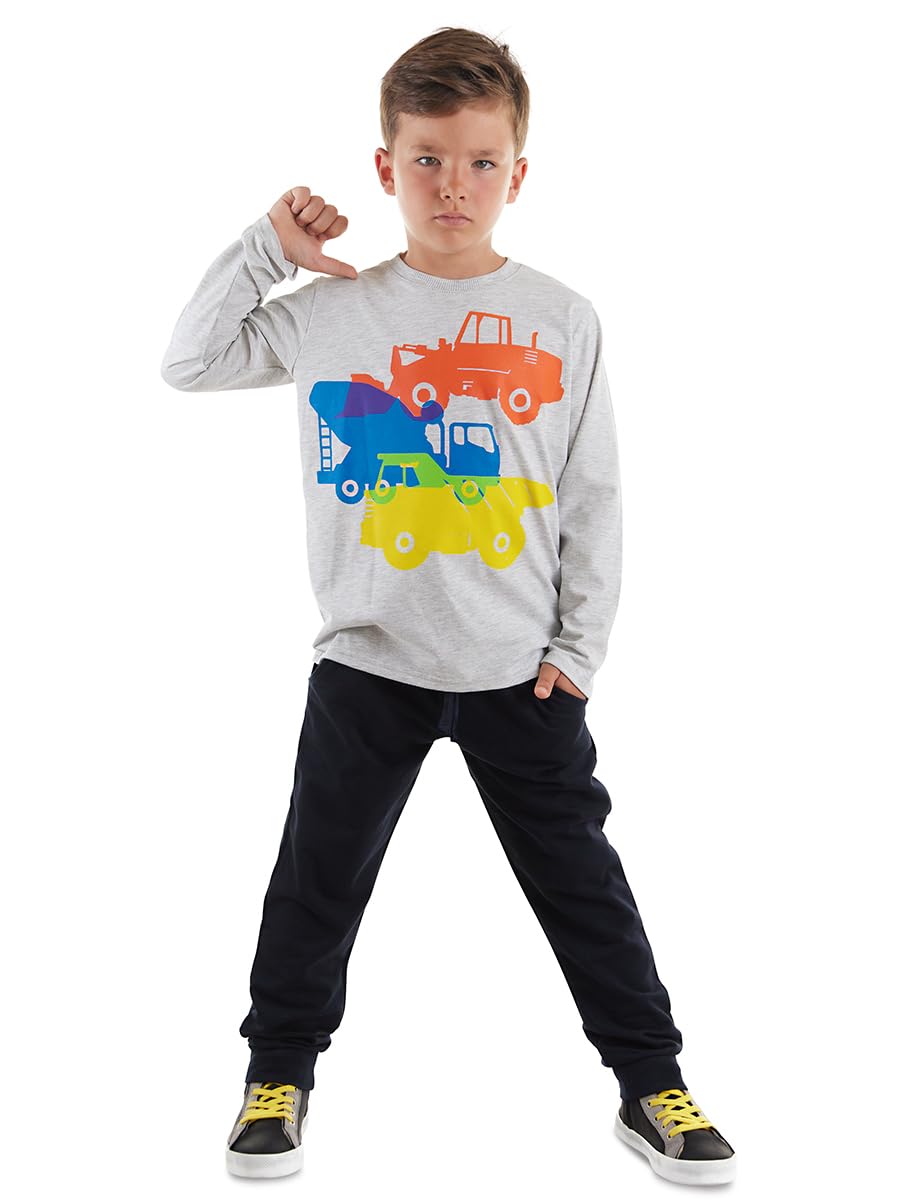 İnşaat Araçları Erkek Çocuk T-shirt Pantolon Takım