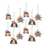 Gingerbread House Photo Ornaments, 12 Count