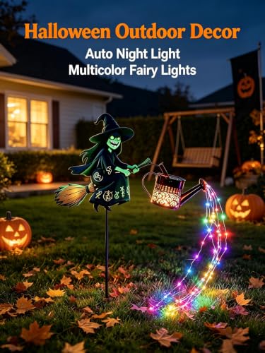 ChayWillow Halloween Witch Solar Garden Stake Light Multicolor LED - image 6