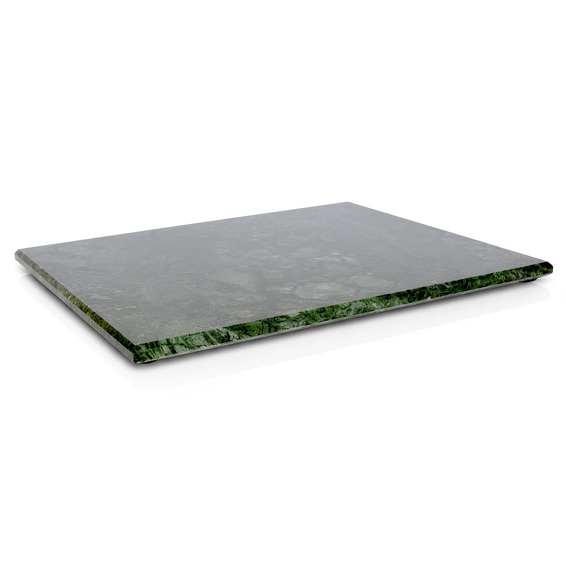 Argon Tableware Marble Serving Board - 32.5 x 26cm - Green - Luxury Charcuterie, Cheese & Tapas Platter with Non-Slip Feet for Home, Café & Restaurant Use