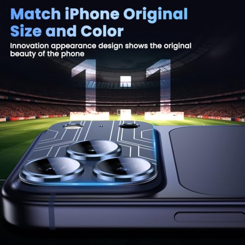 Image of Uyiton for iPhone 17 Pro Max Camera Lens Protector, Metal Frame Glass Cover