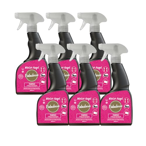 Fabulosa Multi Purpose Room and Fabric Freshener Antibacterial Disinfectant and Sanitising Cleaning Spray 350ml 6 Pack Winter Angel