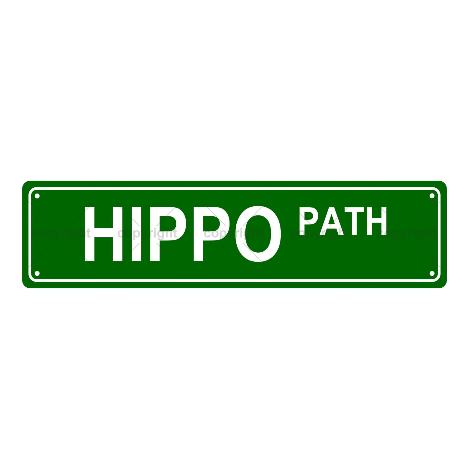 Hippo Path Animal Metal Tin Street Sign Bar Cafe Garage Cave Home Room Wall Bathroom Farmhouse Garden Porch Patio Decor,4x16 Inch