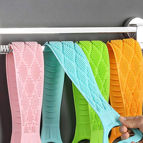 HEALLILY 2 Pcs Esfoliante de Volta de Silicone Esfoliante Corpo Longo para TrÃ¡s Massagem Escova Toa