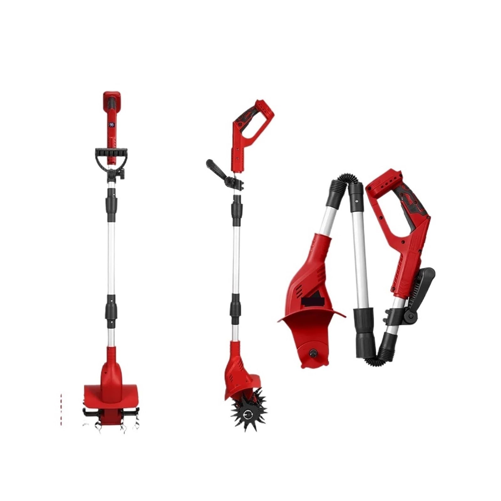 Rototiller Eléctrico Sin Escobillas De 1600W, Cultivador, Cortacésped, Escarificador Inalámbrico, Herramienta Jardín For Pin Batería Potente Y Eficiente