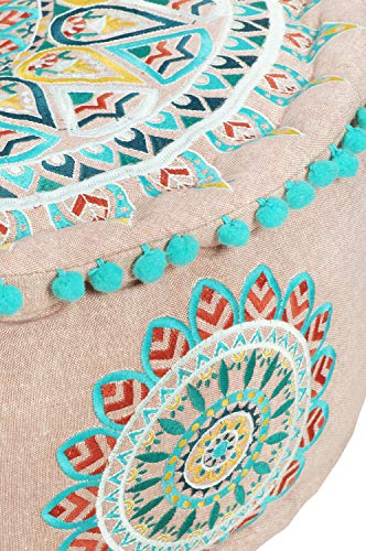 Runder Pouf Sitzpouf aus Baumwolle Badar -2- ø 50cm Rund Mit Füllung | Sitzkissen Bodenkissen Kissen Orientalisch… – Bild 7