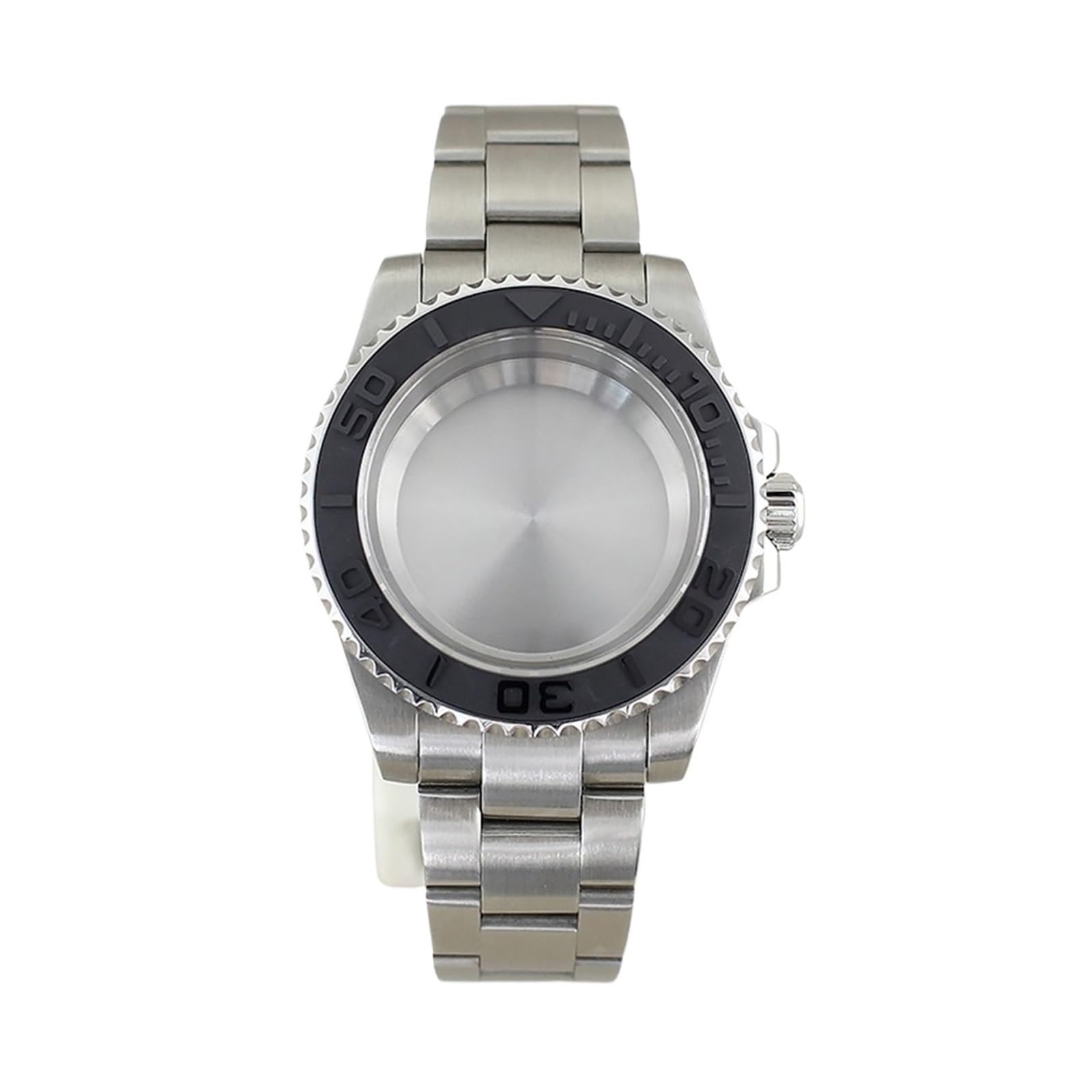 1 szt. 40 mm Akcesoria do koperty zegarka Szczotkowany pasek Ceramiczna wkładka bezel Miyota 8215 Movt Sapphire