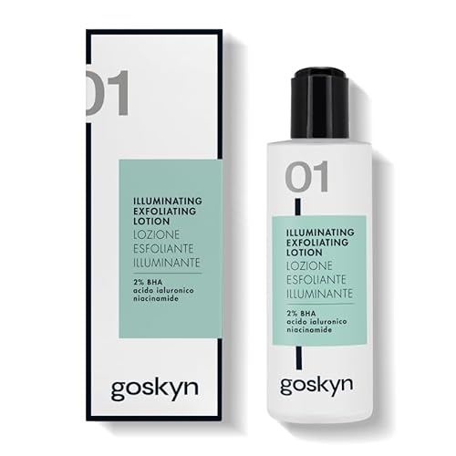 Lozione Esfoliante Viso 2% BHA, Peeling Idratante con Acido Salicilico + Naicinamide, Anti-imperfezioni, Punti Neri, Rossori, Minimizza i Pori ed Esfolia, Illumina e Uniforma la Pelle, 100ml