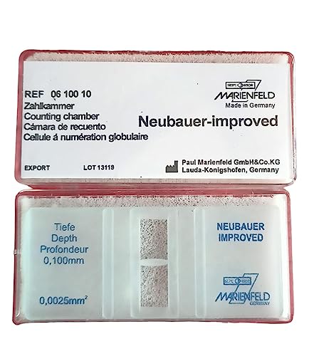 Image of Cell Counting Chamber Brightline 06 100 10 Neubauer Improved MarienfeId lab cellware.