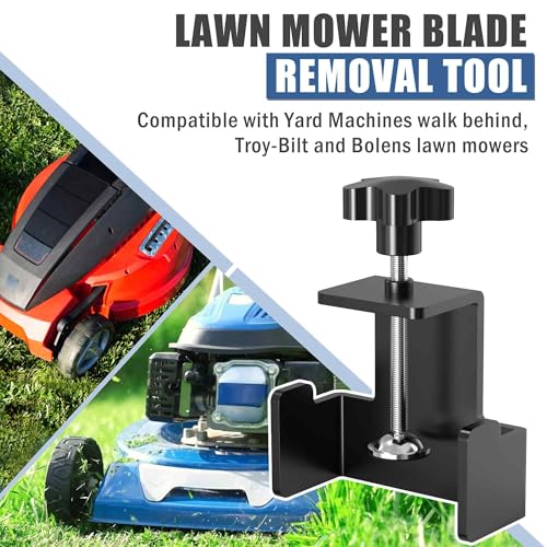 SporGain Universal Lawn Mower Blade Removal Tool with Easy-Turn Button, Lawn Mower Blade Clamp Non-Deforming and Non-Rusting Blade Removal Tool for Walk-Behind and Riding Lawn Mowers - Thumbnail 5