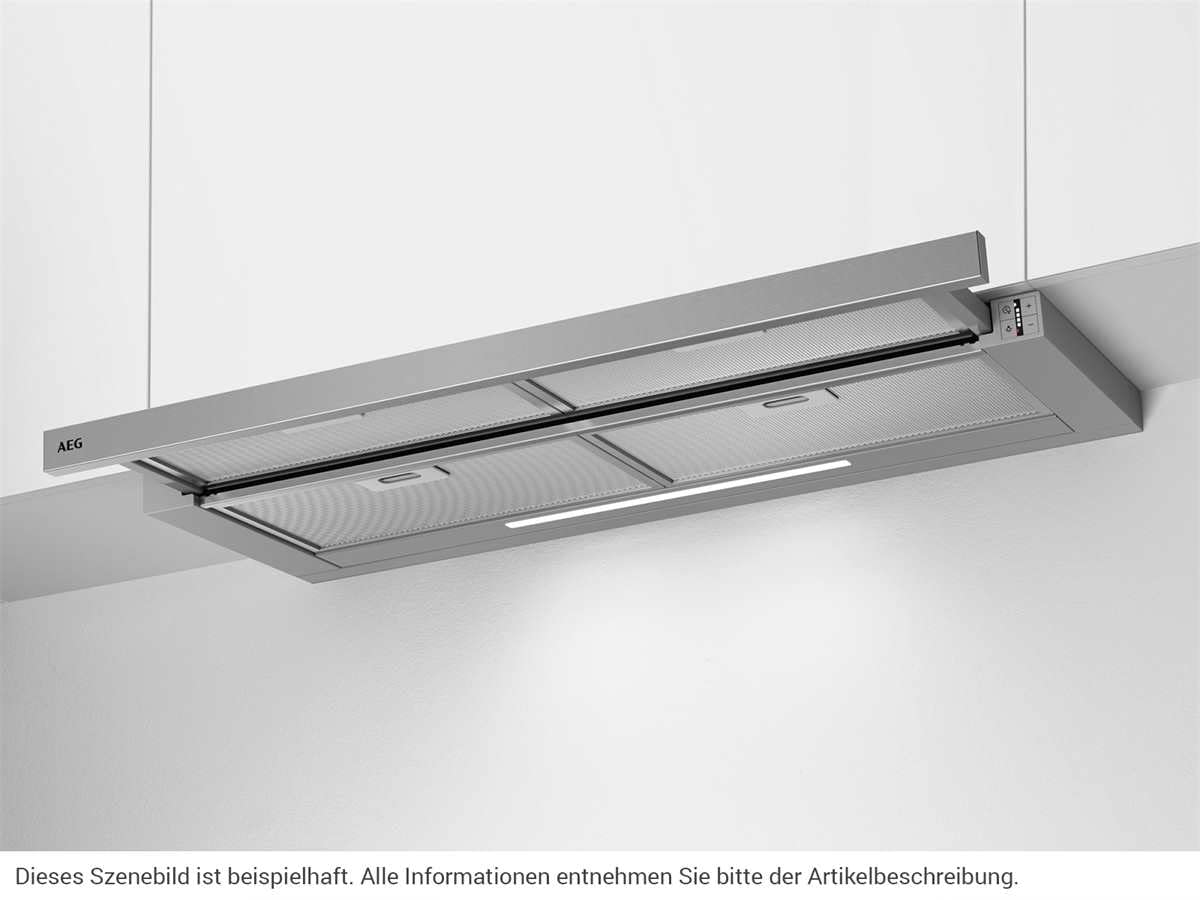 AEG DPE5960M Flachschirmhaube, 90cm breit, 3 Leistungsstufen + 1 Intensivstufe A