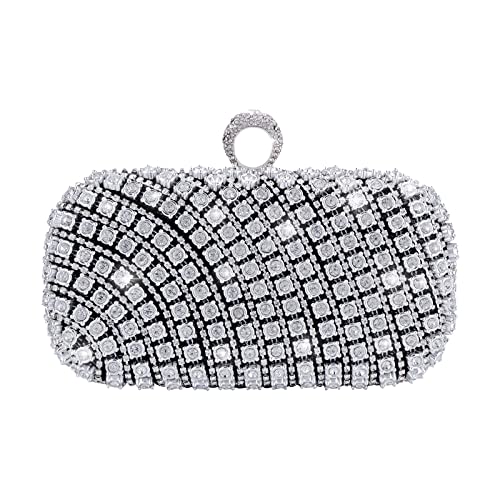 Image of Women Evening Clutch Purse Sparkling Cocktail Prom Party Evening Bag Small Crystal Wedding Handbag