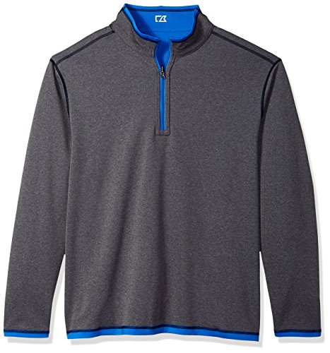 Cutter & Buck Men's 50+ UPF Stretch Evergreen Reversible Snap Placket Pullover3