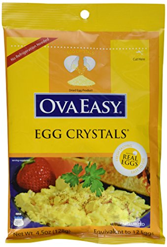 OvaEasy Dehydrated Egg Crystals – 4.5oz. (128g) Bag – Powdered Eggs Made From All-Natural Ingredients – Easy-To-Prepare Egg Powder – Dehydrated Food Perfect for Camping & Backpacking (6-pack of 4.5 oz. bags)