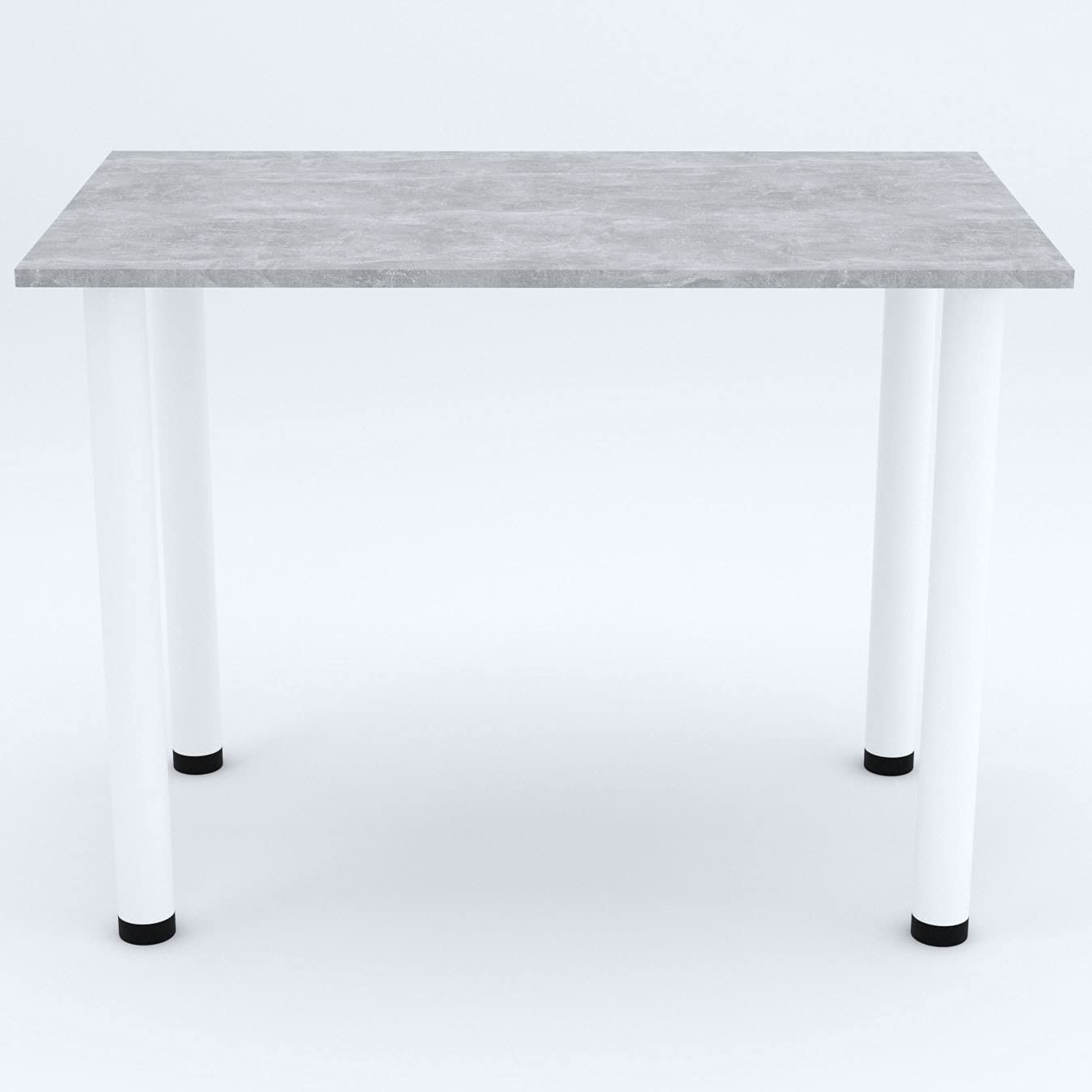 AKKE 60x40 | Esszimmertisch - Esstisch - Tisch mit weißen Beinen - Küchentisch - Bürotisch | Beton