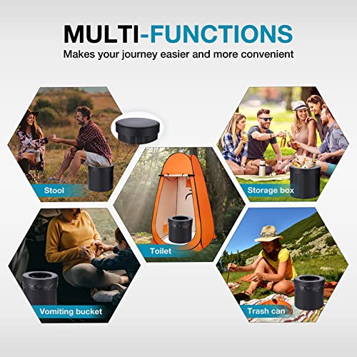 image for TRIPTIPS Portable Toilet Foldable Toilet for Car Camping Toilet Travel