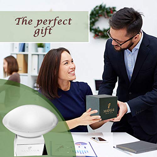 Matashi Crystal Paperweight For Desk With Etched Football Ornament And Trapezoid Base Home Decor Gift For Students Friend Teachers Classmate Christmas Birthday Thanksgiving #TOP6