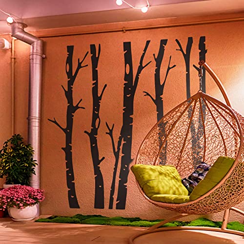 Shimeyao 7 hojas adhesivas árbol familiar bosque miniatura 5