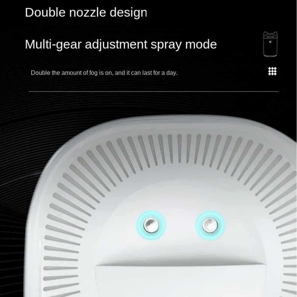 Humidificador de doble boquilla, difusor de aroma, humidificador de aire de doble chorro, fabricante de niebla fría de 3000 ml, protección de apagado de gran capacidad (rosa)