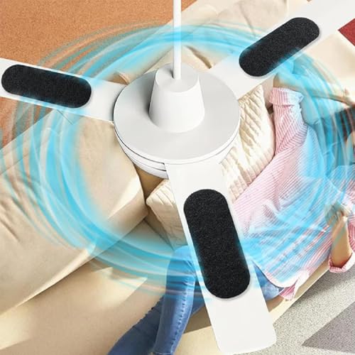 Image of Ceiling Fan Air Filter Set of 5, Reusable Fiber Cotton Fan Blade Air Purifier Filters, Dust Catching Filter Pads for Home, Bedroom, Living Room & Office, 25 x 9 x 0.3 cm