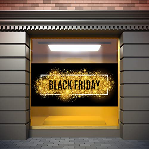 Oedim Vinilo Black Friday Escaparates Rebajas Black Friday | 100 cm x 50 cm | Vinilo Adhesivo | Decora tu escaparate | Pegatinas Adhesivas Escaparate | Vinilos Negocios