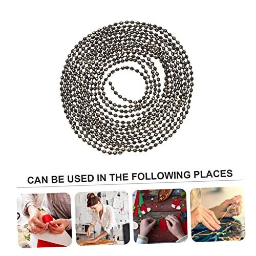 COHEALI Corrente De Contas De Cobre Corda De Decoração Faça Você Pulseira Para Confecção De Roupas C