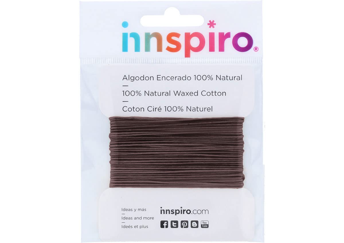 Cotton cord Waxed Fine brown Medium 0.5 mm. 5 m.