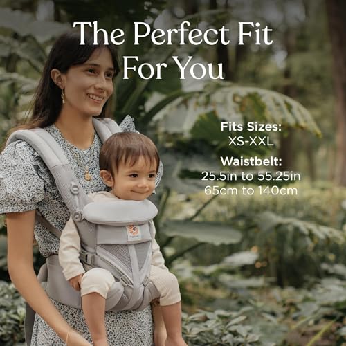Ergobaby Baby Carrier, 4-Position Omni 360 Cool Air Mesh for Newborn to Toddler (0-3 yrs), Ergonomic Child Carrier & Backpack, Pearl Grey - Image 8