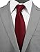 ZENXUS Extra Long Solid Tie for Men Big and Tall, Apple Red XL Tie 63 inch