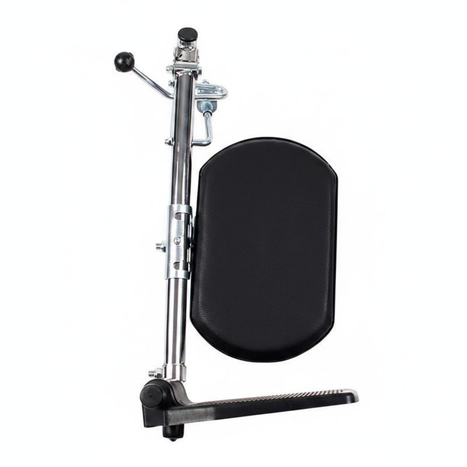 Footrest Poggiagambe Regolabile Supporto Gambe Pedalina Universale Telaio in Metallo Poggiapiedi Robusto Comfort Seduta, Supporto Per Gamba Destro Multifunzione Cromato