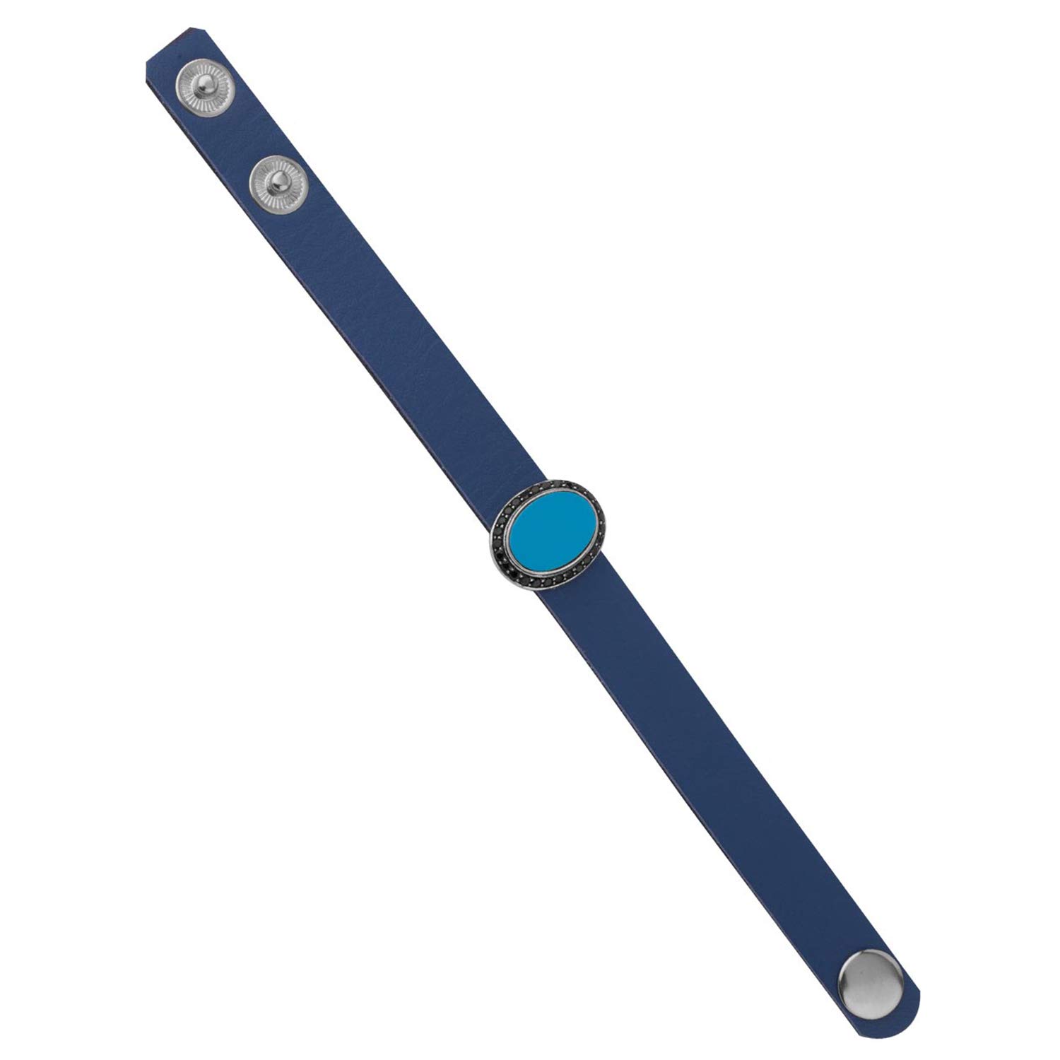Dare CZ Studded Milestone Leather Bracelet