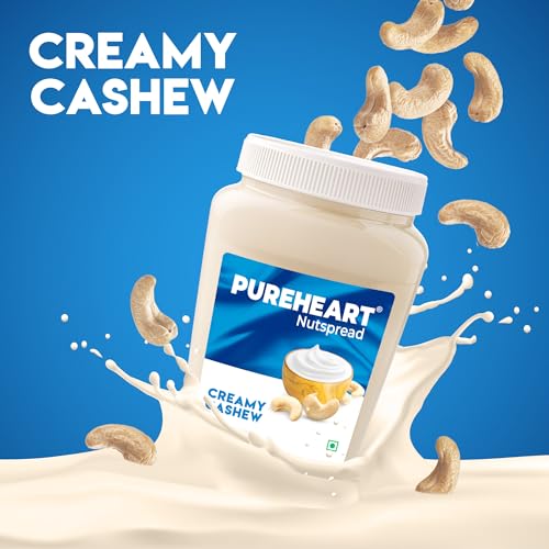 Image of Pureheart Nut Spread Creamy Cashew 200 gm, Nutty Spread for Breakfast, Delicious, Smooth & Creamy Snack