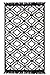 Produktbild Home and Home Teppich Kelim Ornament aus Natur Fasern 100% Baumwolle - Double Side - Größe: 80x120 cm