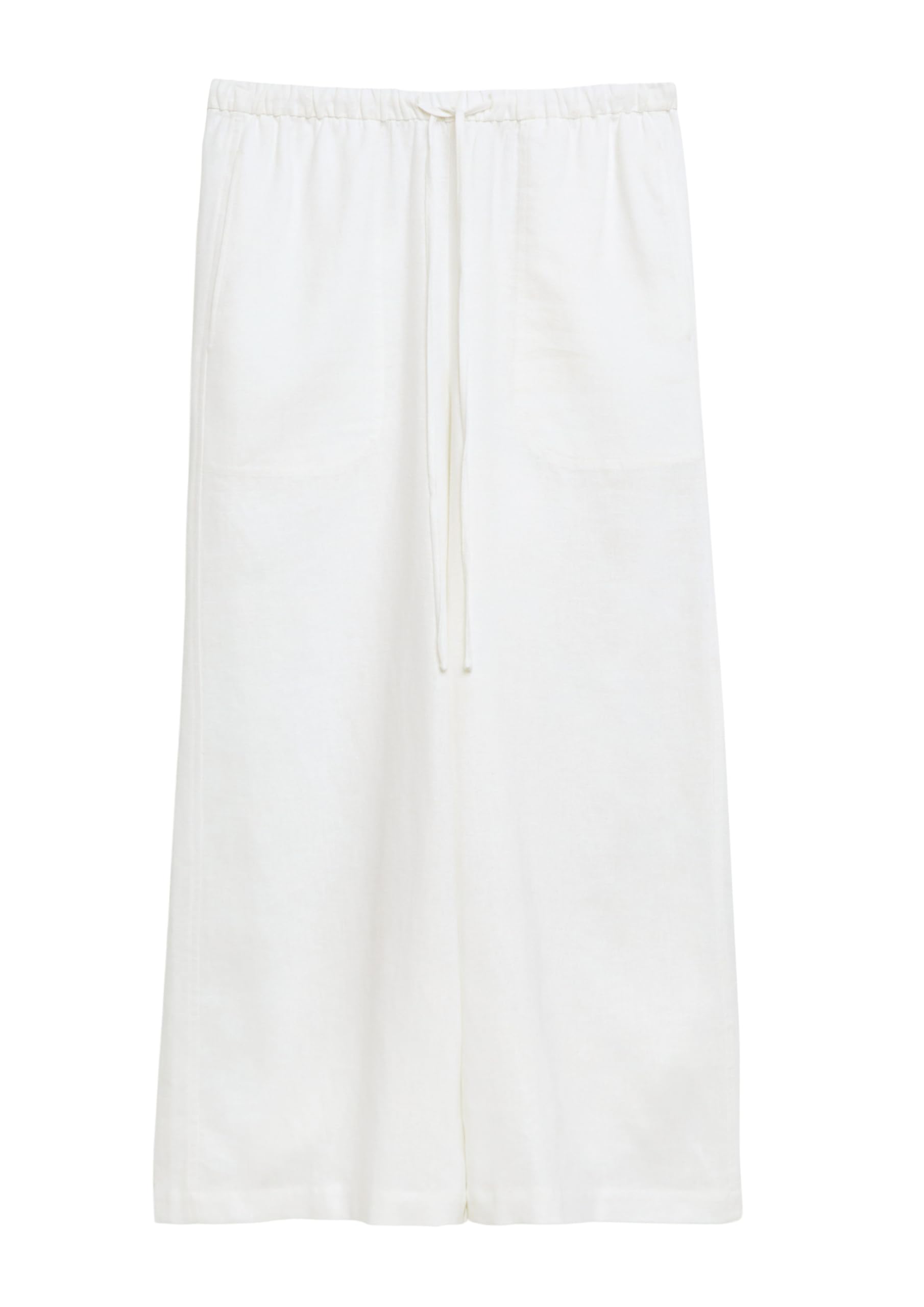 Comma Damen Culotte aus Leinen-Lyocell-Mix – High Rise, Wide Leg, elastischer Bund – Für Business & Festliche Anlässe