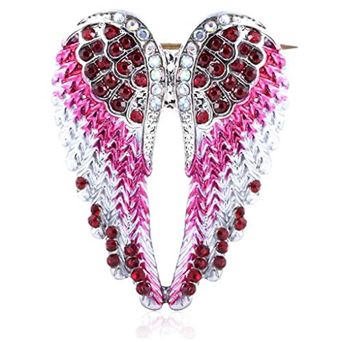 Zonfer 1pc Mode Femmes en Alliage Pin Guardian Angel Broche Pins & Pendentifs Cristal De Charme Émail Écharpe Porte-Manteau pour À Main Décoration Pin Violet