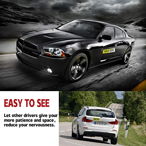 image for JUSTTOP Student Driver Magnet Safety Sign, 9 X 3.5 inch Car Vehicle Re