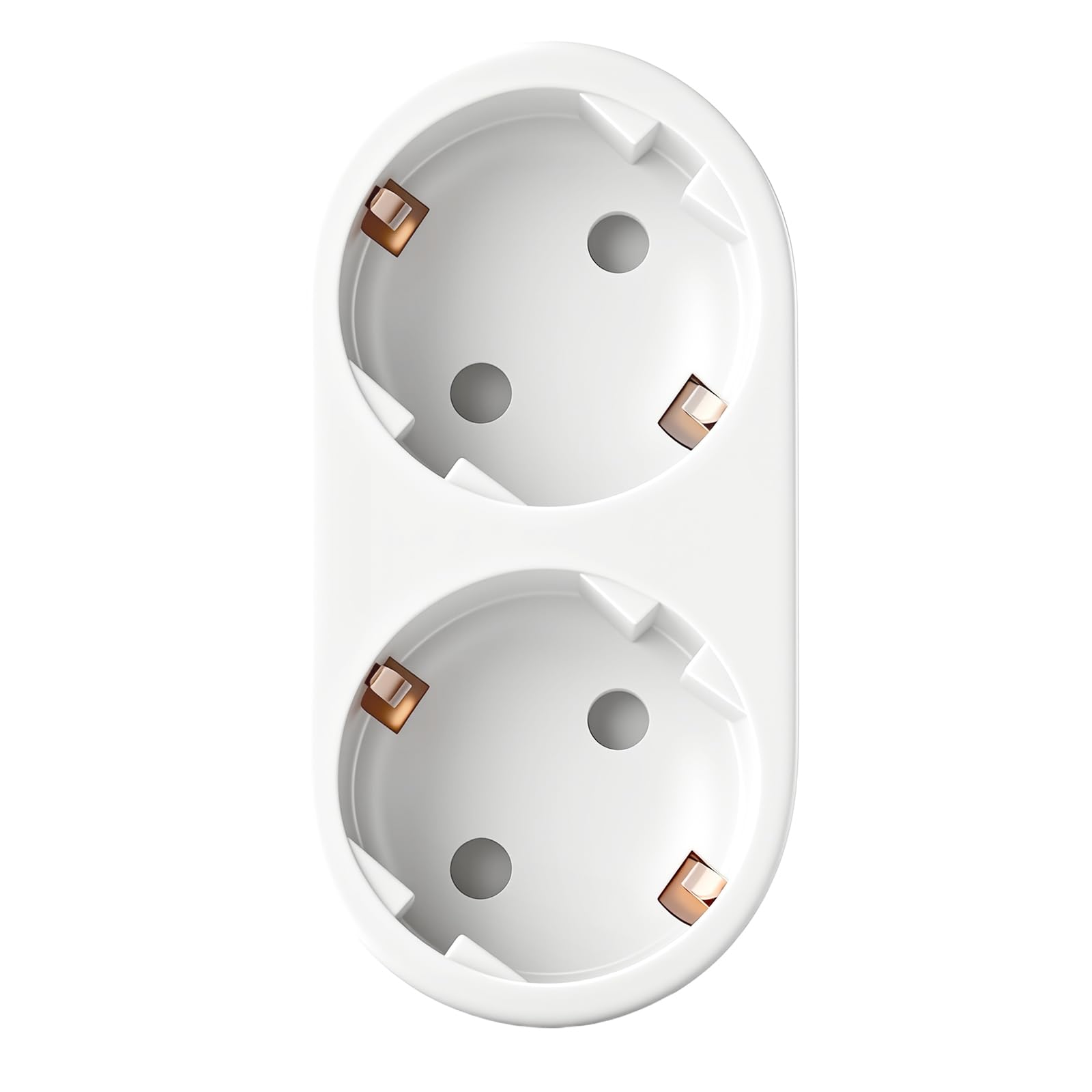 Doppel-Steckdosenleiste 2-Fach, weiß (250V/16A)