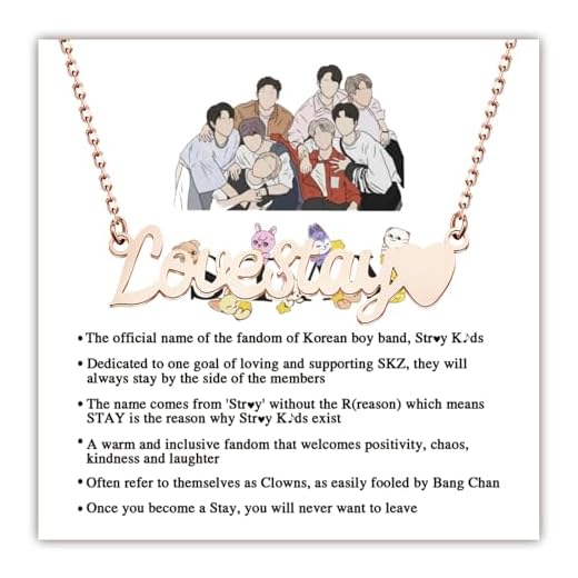 WSNANG Korean Group Gift Love stay Necklace Fans Jewelry Gift Music Lover Merchandise (Lovestay NL)