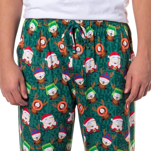 INTIMO South Park Pajama Pants Men's Santa Cartman and Reindeer Kyle Kenny Stan Christmas Sleep Lounge Bottoms for Adults3